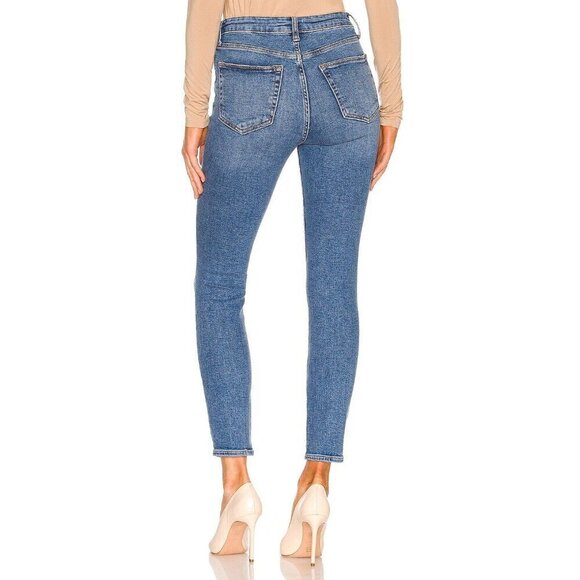 Lovers and Friends Ricky‎ Low-Rise Distressed Skinny Jeans Blue Women 23 NWT - Picture 3 of 16